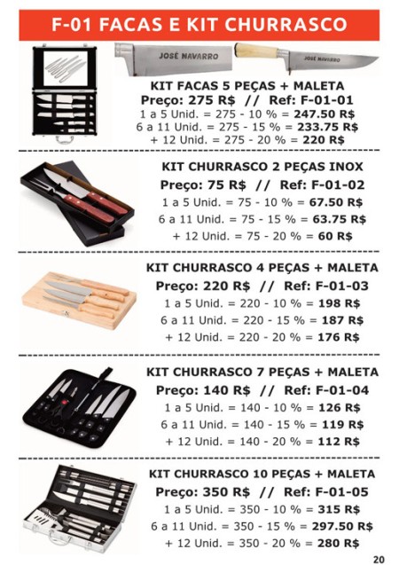 facas kit churrasco