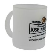 CANECA VIDRO JATEADA 325 ml