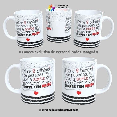 CANECA NAMORADOS SORTE DE ENCONTRAR 325 ml