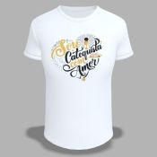 CAMISETA CATEQUISTA BABY LOOK - COM AMOR (P a GG)