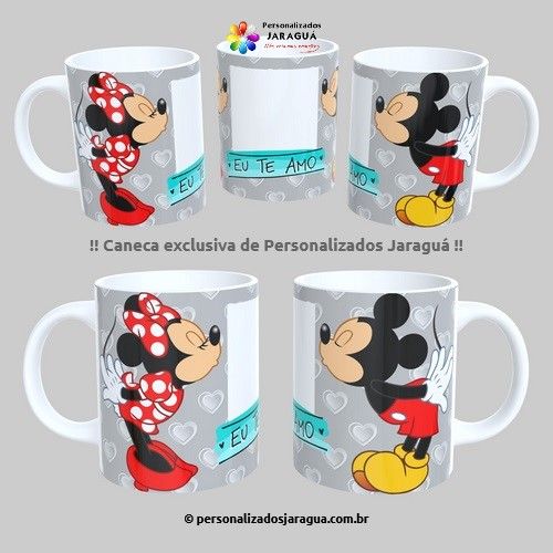 CANECA NAMORADOS MICKEY & MINNIE 2 1 FOTO 325 ml