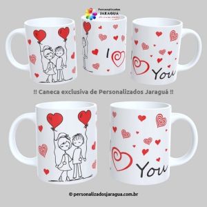 CANECA NAMORADOS I LOVE YOU 325 ml