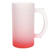 CANECA VIDRO JATEADA FUNDO COLORIDO 475 ml