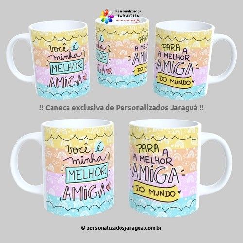 CANECA AMIGOS MELHOR AMIGA MUNDO 325 ml