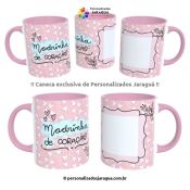 CANECA DINDOS MADRINHA CORAÇÃO 1 FOTO 325 ml