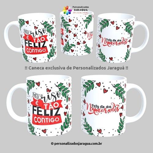 CANECA NAMORADOS MEU RISO É 1 FOTO 325 ml