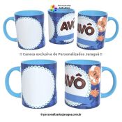 CANECA AVÓS VOVÔ E NOME 1 FOTO 325 ml