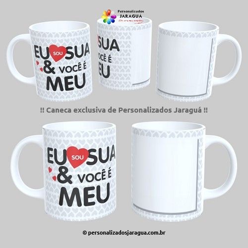 CANECA NAMORADOS VOCÊ É MEU 1 FOTO 325 ml