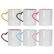 CANECA PLÁSTICA CORAÇÃO ALÇA + INTERIOR COLORIDO
