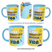 CANECA ANIVERSÁRIO TUDO DE BOM 325 ml