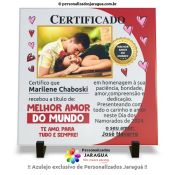 AZULEJO NAMORADOS CERTIFICADO MELHOR AMOR