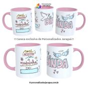 CANECA DINDOS ACEITA NOME E DINDA 325 ml