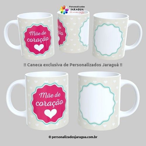 CANECA MÃES MÃE DE CORAÇÃO 1 FOTO 325 ml