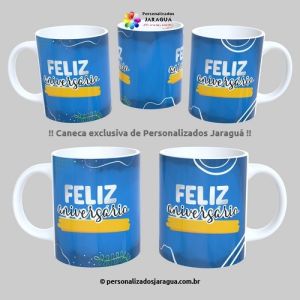 CANECA ANIVERSÁRIO FELIZ ANIVERSÁRIO 2 325 ml