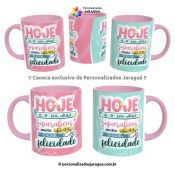 CANECA ANIVERSÁRIO PAZ E SAÚDE ROSA 325 ml