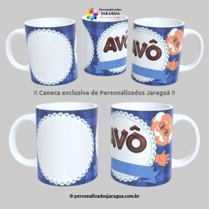 CANECA AVÓS VOVÔ E NOME 1 FOTO 325 ml