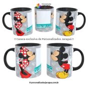 CANECA NAMORADOS MICKEY & MINNIE 2 1 FOTO 325 ml