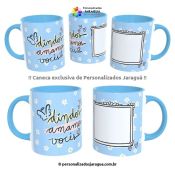 CANECA DINDOS AMAMOS VOCÊS 1 FOTO 325 ml