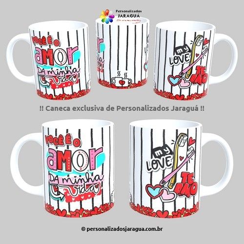 CANECA NAMORADOS MY LOVE TE AMO 325 ml