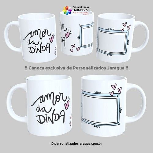 CANECA DINDOS AMOR DINDA 1 FOTO 325 ml