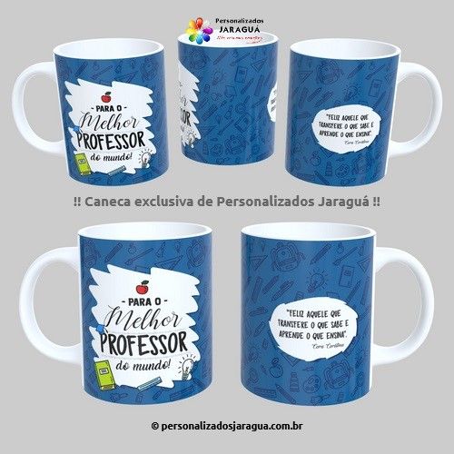 CANECA PROFESSORES MELHOR PROFESSOR MUNDO 325 ml