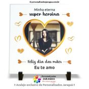 AZULEJO MÃE MINHA SUPER HERÓINA ETERNA CORAÇÃO