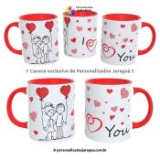 CANECA NAMORADOS I LOVE YOU 325 ml