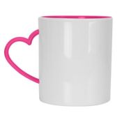 CANECA PLÁSTICA CORAÇÃO ALÇA + INTERIOR COLORIDO