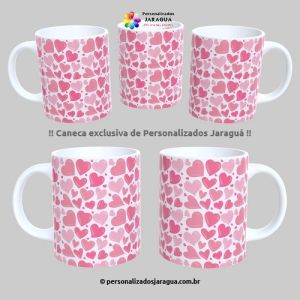 CANECA NAMORADOS CORAÇÕES 2 1 FOTO 325 ml