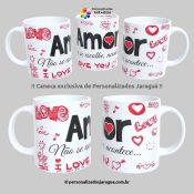 CANECA NAMORADOS AMOR ACONTECE 325 ml