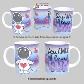 CANECA NAMORADOS ME LEVA A LUA 325 ml