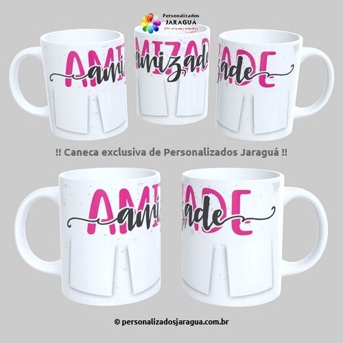 CANECA AMIGOS AMIZADE 4 FOTOS 325 ml