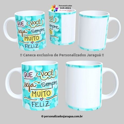 CANECA ANIVERSÁRIO MUITO FELIZ 1 FOTO 325 ml