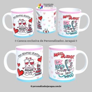 CANECA NAMORADOS PRA SEMPRE JUNTOS 325 ml