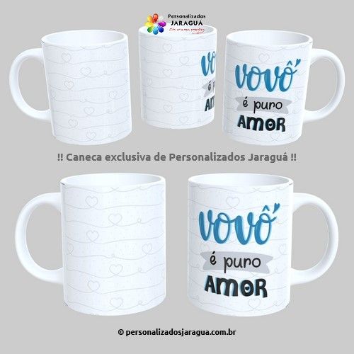 CANECA AVÓS VOVÔ E PURO AMOR 1 FOTO 325 ml