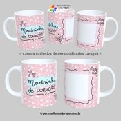 CANECA DINDOS MADRINHA CORAÇÃO 1 FOTO 325 ml