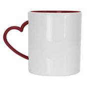 CANECA PLÁSTICA CORAÇÃO ALÇA + INTERIOR COLORIDO
