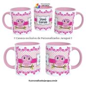 CANECA AVÓS VOVÓ CORUJA ROSA 325 ml