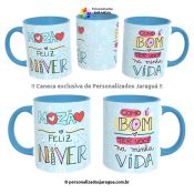 CANECA ANIVERSÁRIO MOZA FELIZ NIVER 325 ml