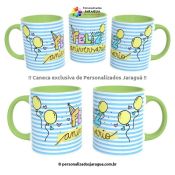 CANECA ANIVERSÁRIO FELIZ ANIVERSÁRIO 325 ml