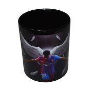 CANECA PRETA TARJA BRANCA 325 ML