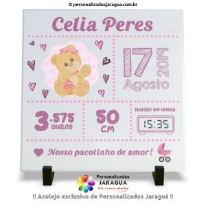 AZULEJO BEBÊS NASCIMIENTO PACOTINHO AMOR ELA PERSONAGEM