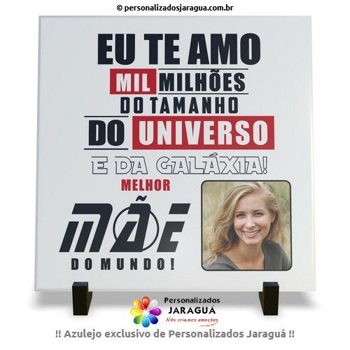 AZULEJO MÃE EU TE AMO UNIVERSO