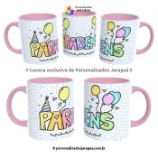 CANECA ANIVERSÁRIO PARABÉNS FESTA 325 ml