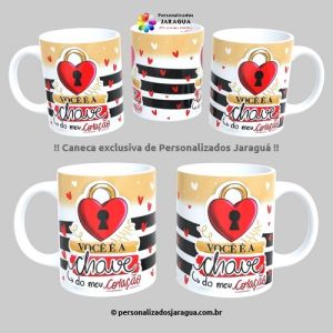 CANECA NAMORADOS A CHAVE DO MEU 325 ml