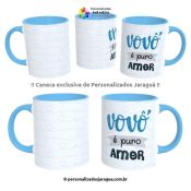 CANECA AVÓS VOVÔ E PURO AMOR 1 FOTO 325 ml