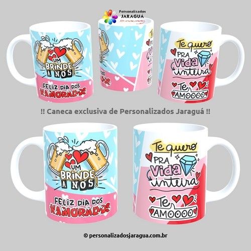 CANECA NAMORADOS UM BRINDE A NÓS 325 ml