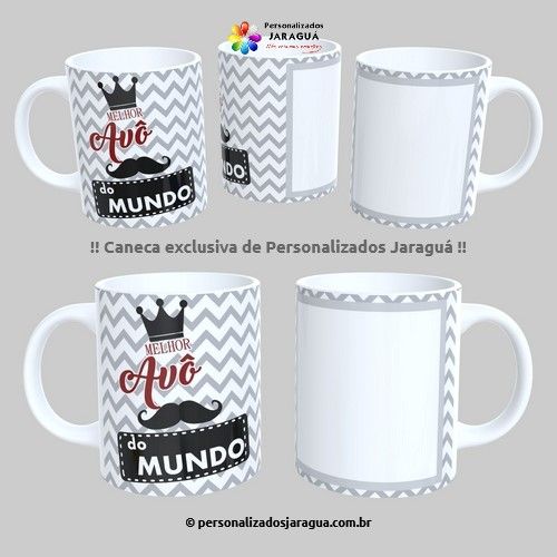 CANECA AVÓS MELHOR AVÔ MUNDO 1 FOTO 325 ml