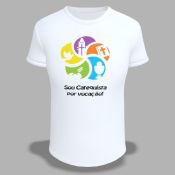 CAMISETA CATEQUISTA BABY LOOK - POR VOCAÇÃO (P a GG)