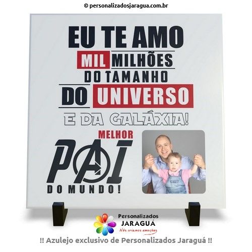 AZULEJO PAI EU TE AMO UNIVERSO